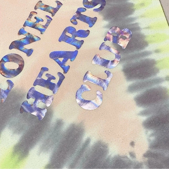 Wildfox Lonely Hearts Club Aurora Tie Dye Roadtrip Sweatshirt Women Small NWT - Picture 8 of 15